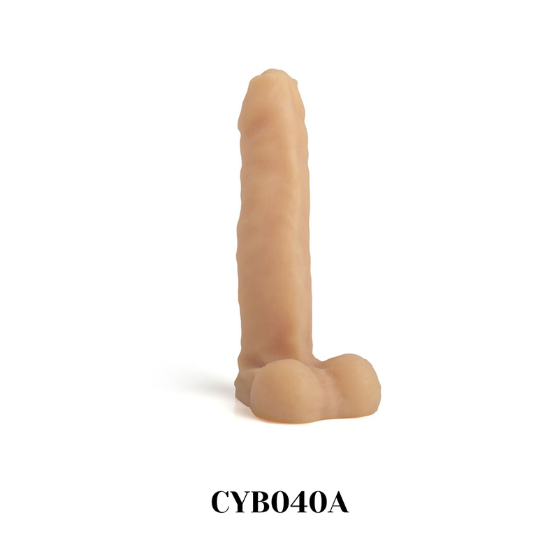 Protesis en Cyberskin articulado saturno con escroto / Cyb040a - 17,5x3,5cm