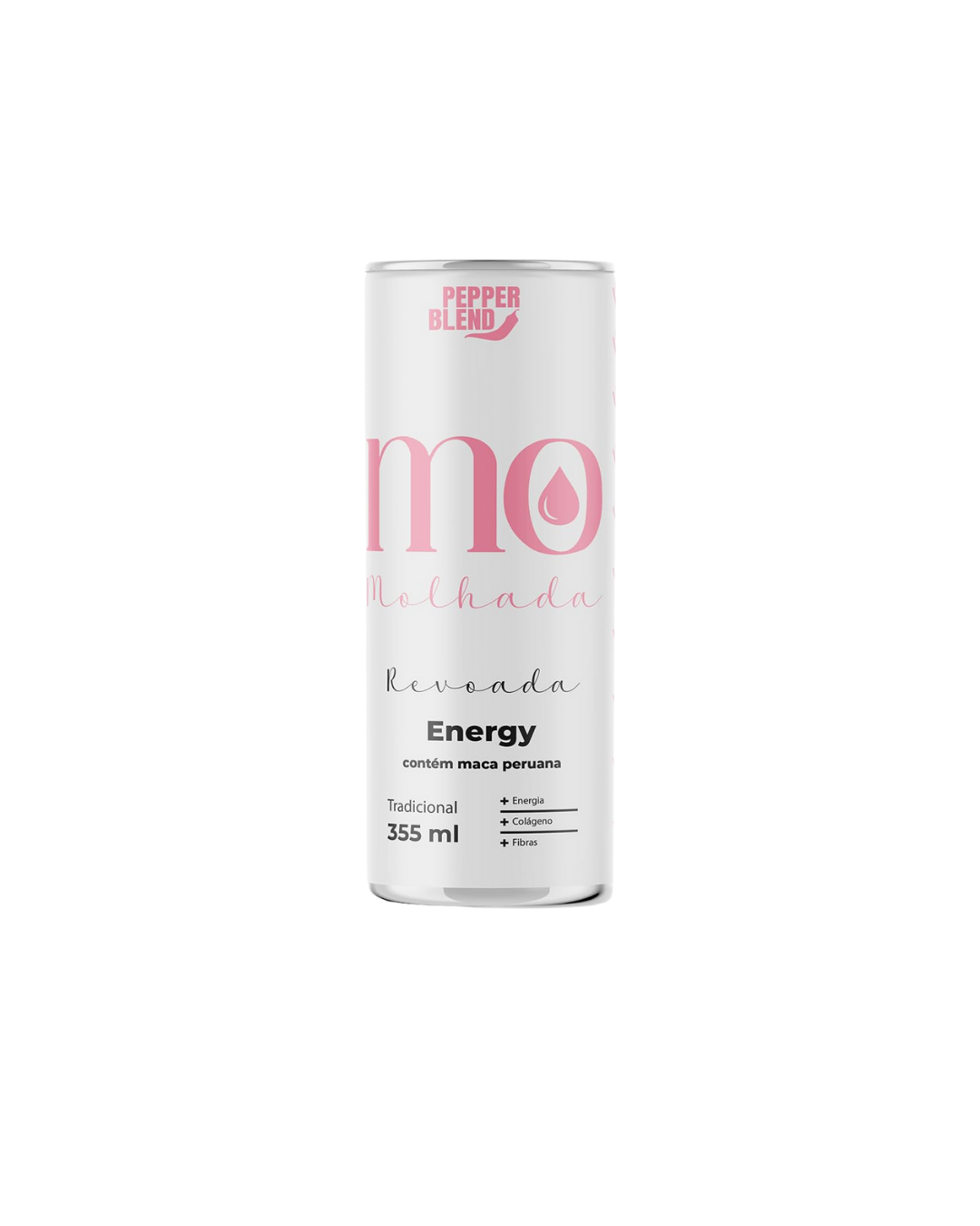 Energético Funcional Revoada MO Molhada 355ml Sabor Guaraná, Maca Peruana y Vitaminas Pepper Blend