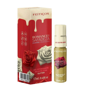 Romance con safadeza leche condensado gel estimulante besable con glitter 17 Ml Feitiços